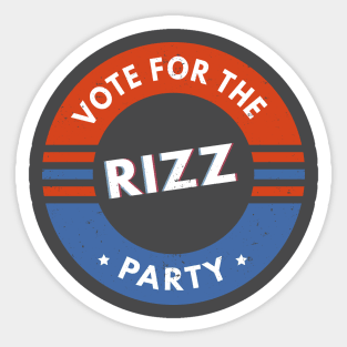 Vote for the Rizz Party Meme Political Humor Sticker